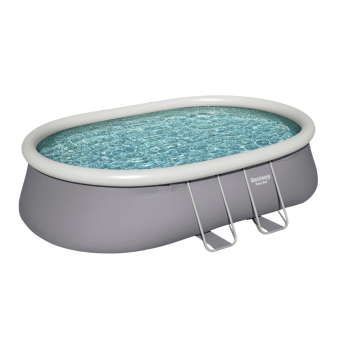 Piscine Gonflable Ovale Bestway Fast Set 549x366 Grise