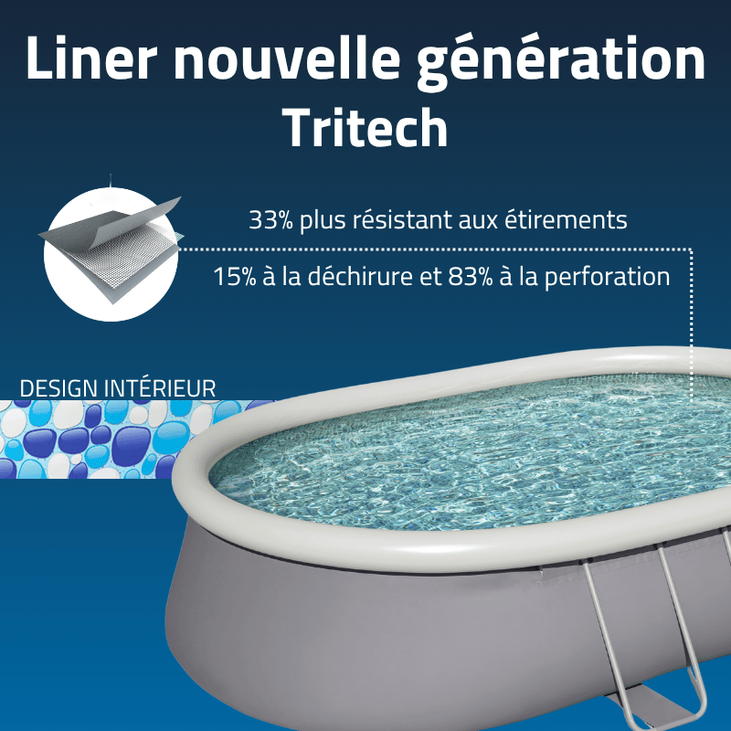 Piscine Gonflable Ovale Bestway Fast Set 549x366 Grise Piscine Gonflable Ovale Bestway Fast Set 549x366 Grise