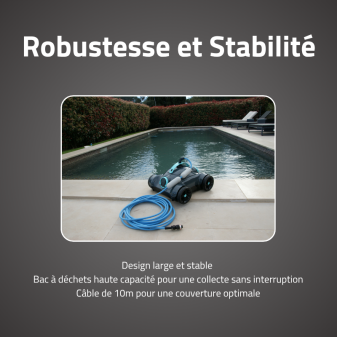 Robot piscine Moly - fond plat & pentes - 28 m² max