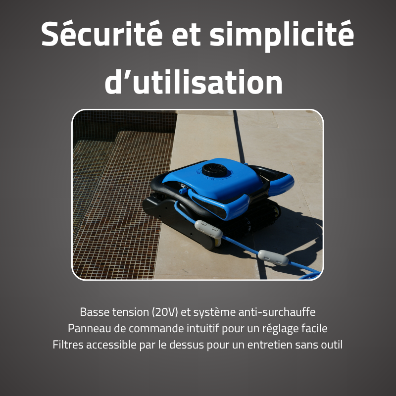 Robot piscine Saphyr - fond & parois - 6x12 m max