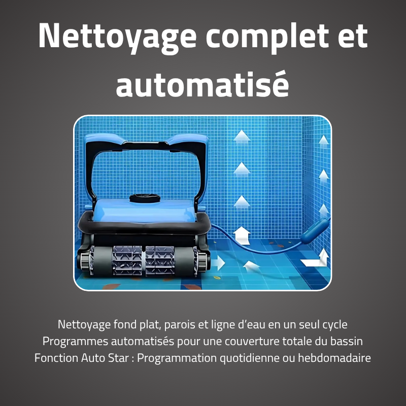 Robot piscine Saphyr - fond & parois - 6x12 m max