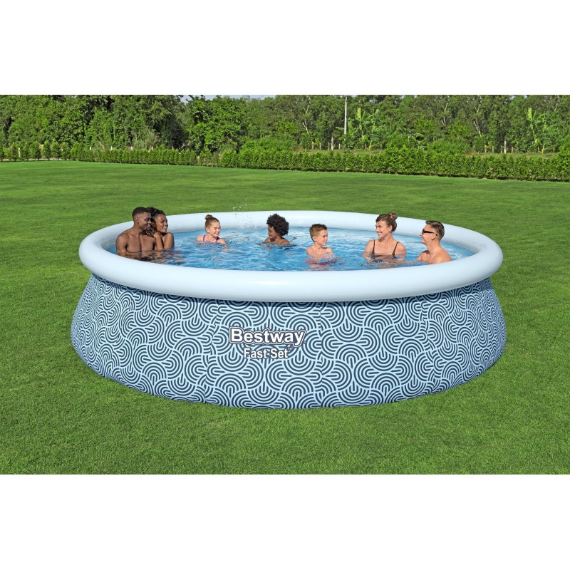 Piscine autoportante ronde 457 x 107 cm Fast Set décor géométrique