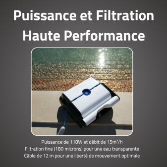 Robot piscine Clean Pool - fond & parois - 4x8 m max
