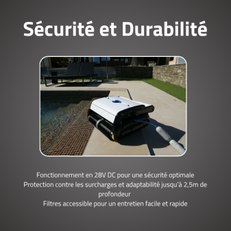 Robot piscine Clean Pool - fond & parois - 4x8 m max