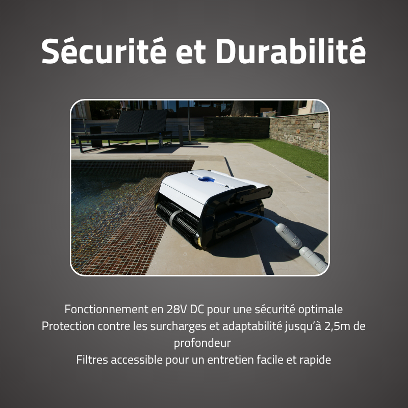 Robot piscine Clean Pool - fond & parois - 4x8 m max