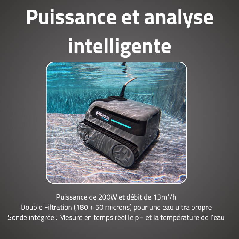 Robot piscine Titanium - fond & parois - 5x10 m max