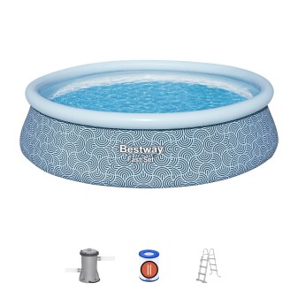 Piscine autoportante ronde 457 x 107 cm Fast Set décor géométrique