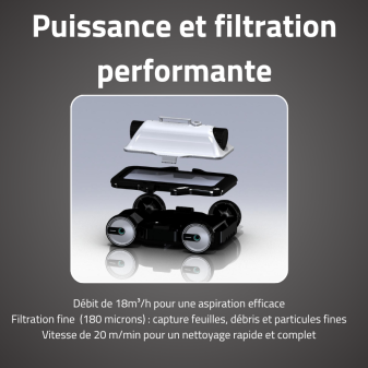 Robot piscine Mia - fond plat - 24 m² max Robot piscine Mia - fond plat - 24 m² max