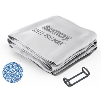 Liner avec anneau plastique pour piscine Steel Pro MAX ronde - 366 x 100 cm