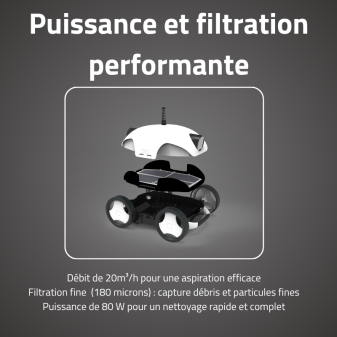 Robot Piscine Falcon - Fond et Pentes 28m²
