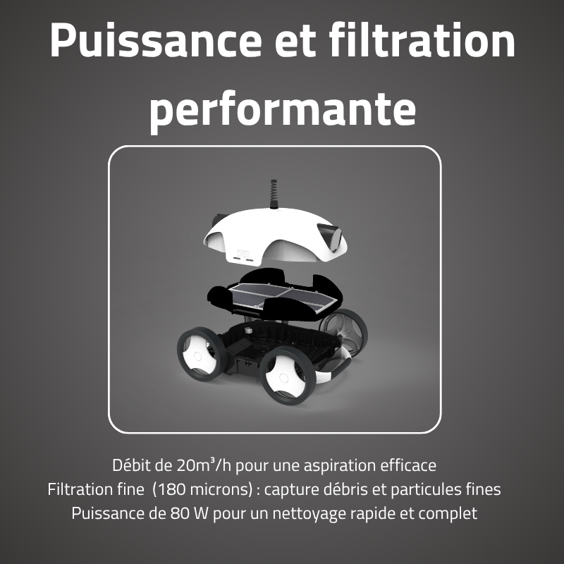 Robot Piscine Falcon - Fond et Pentes 28m²