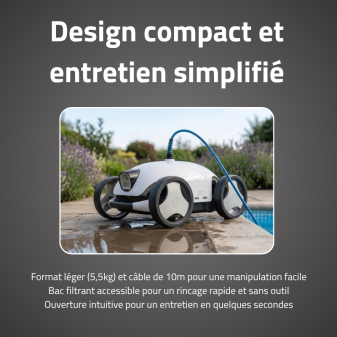 Robot Piscine Falcon - Fond et Pentes 28m²