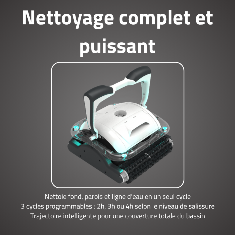 Robot Piscine Raptor - Fond et Parois 45m²