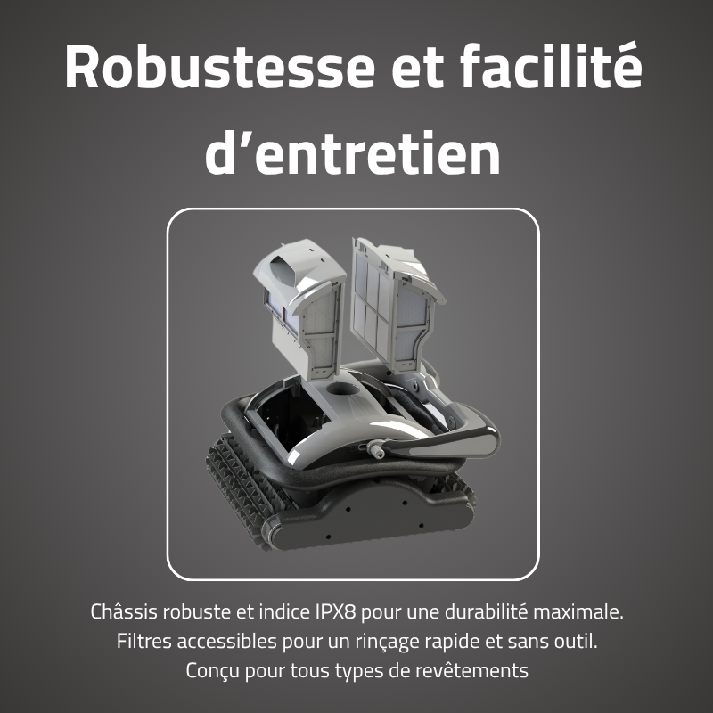 Robot Piscine Raptor - Fond et Parois 45m²