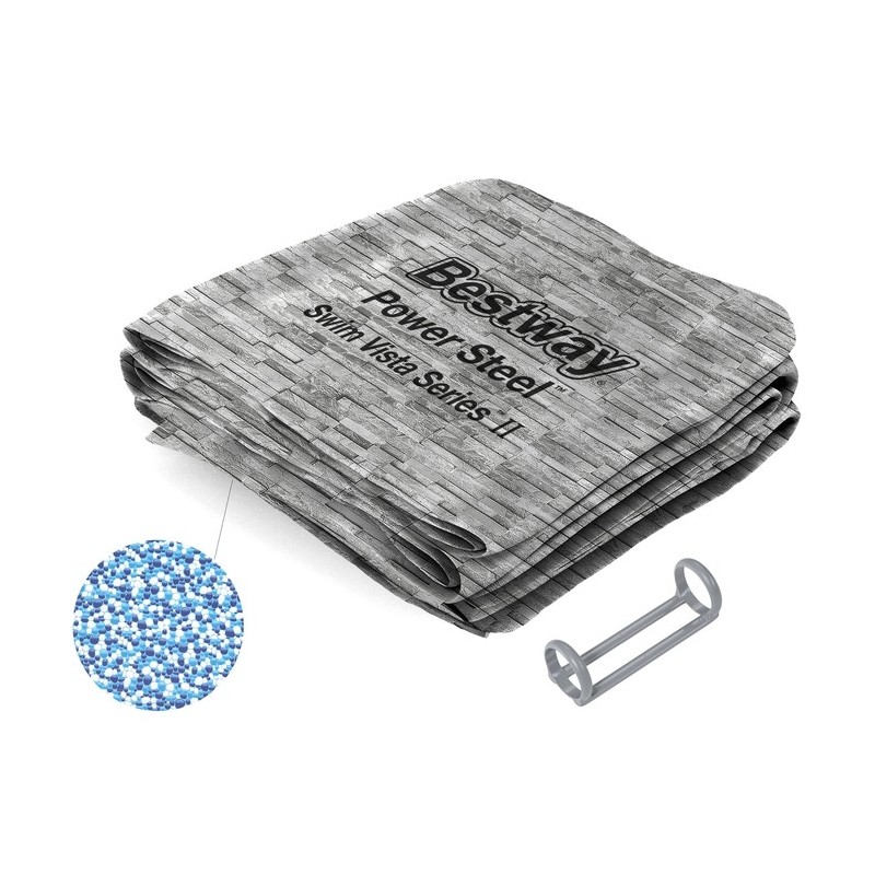 Liner avec anneau plastique pour piscine Power Steel ovale - 549 x 274 x 122 cm