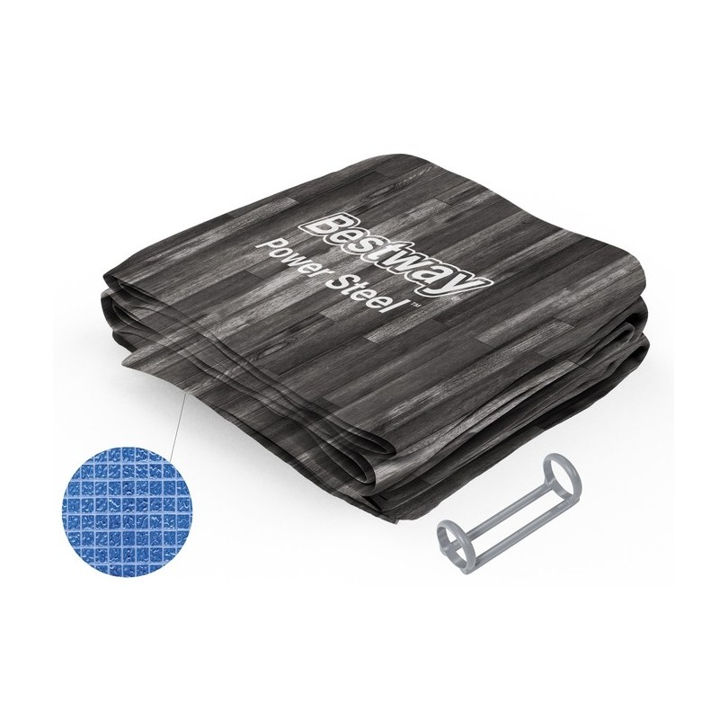 Liner avec anneau plastique pour piscine Power Steel ovale - 610 x 366 x 122 cm