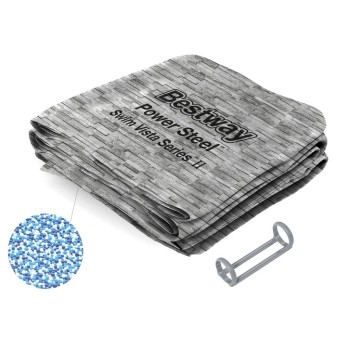 Liner avec anneau plastique pour piscine Power Steel ovale - 488 x 305 x 107 cm
