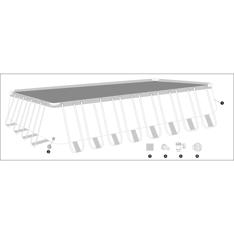 Liner pour piscine APX 365 ronde avec anneau plastique - 610 x 132 cm