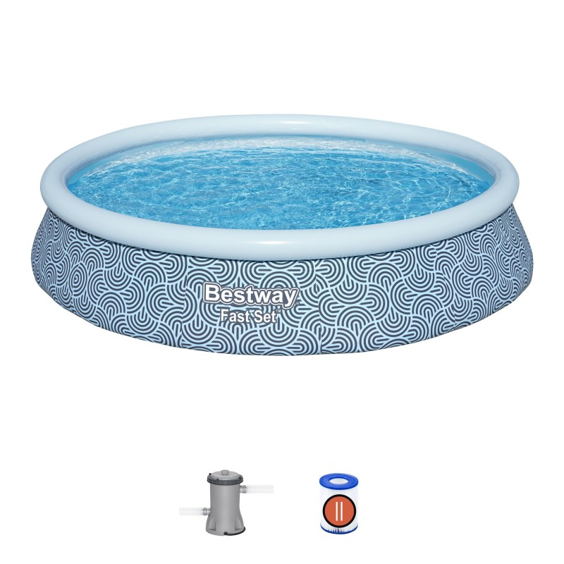 Piscine autoportante ronde 396 x 84 cm Fast Set avec pompe