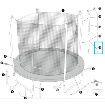Mousse de renfort pour cadre inférieur trampoline Xtreme Air - 2.44m x 2.50 m
