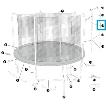 Mousse de renfort pour cadre supérieur - Trampoline Xtreme Air - 3,05 m x 2,55 m