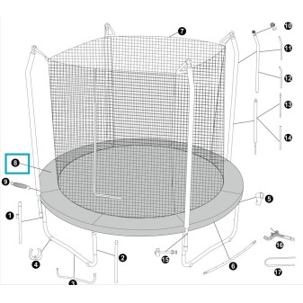Coussin de protection - Trampoline Xtreme Air - 3,66 m x 2,78 m