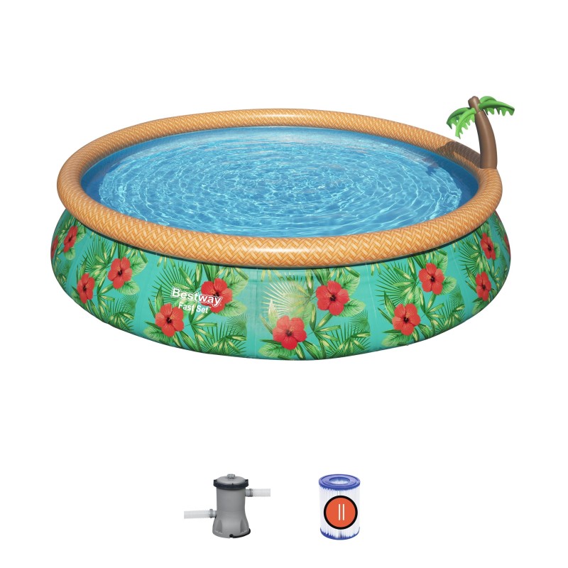 Piscine autoportante Fast Set ronde 457 x 84 cm avec filtration
