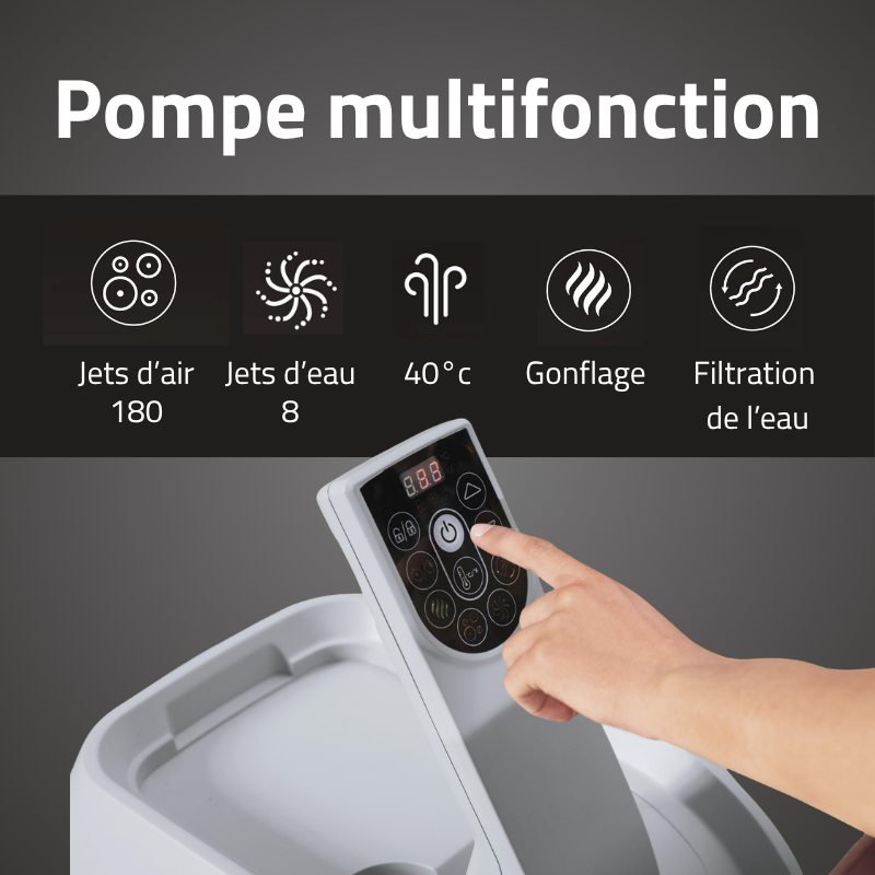 Spa gonflable carré Lay-Z-Spa Maldives Hydrojet Pro 5-7 personnes