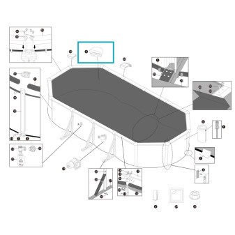 Liner pour piscine ronde Hydrium - 7,32  x 3,66 x 1,32 m