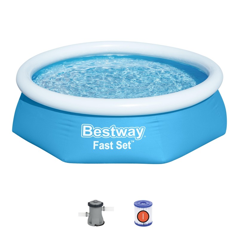 Piscine autoportante ronde Fast Set 244 x 61 cm avec filtration