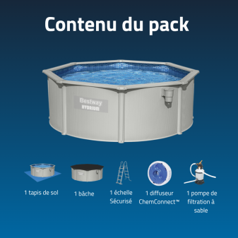 Piscine Acier Ronde Bestway Hydrium 360x120 Gris
