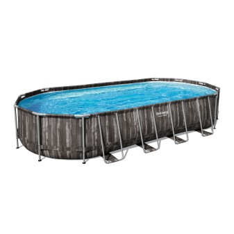 Piscine Tubulaire Ovale Bestway Power Steel 732x366 Bois