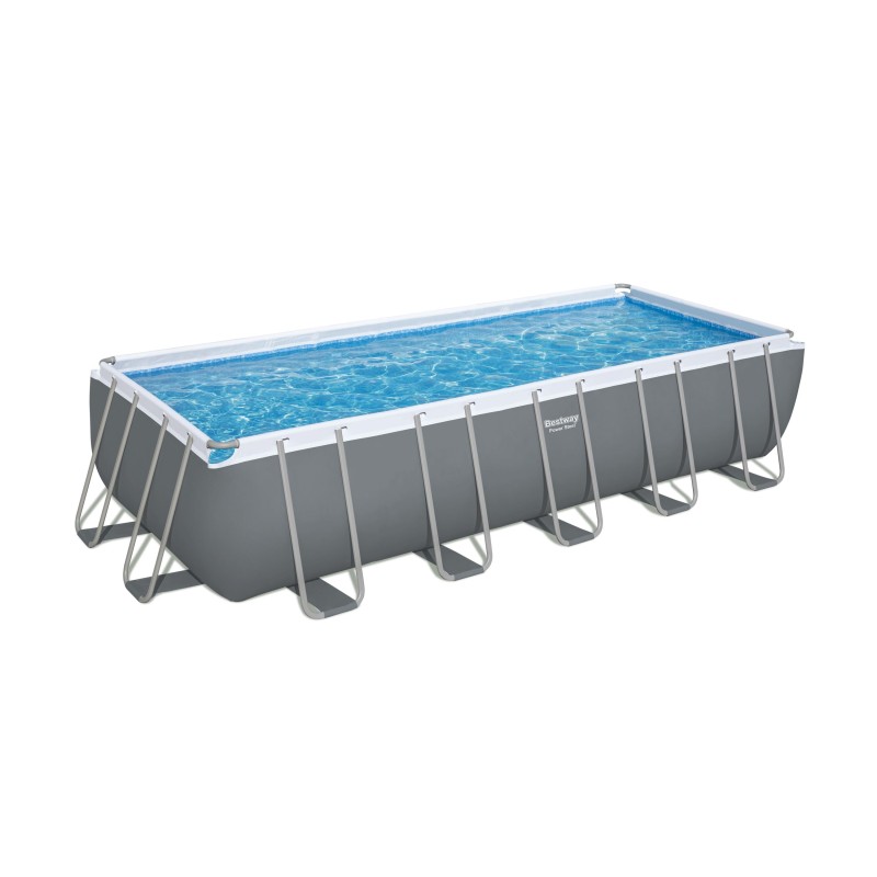 Piscine Tubulaire Rect. Bestway Power Steel 640x274 Grise Piscine Tubulaire Rect. Bestway Power Steel 640x274 Grise