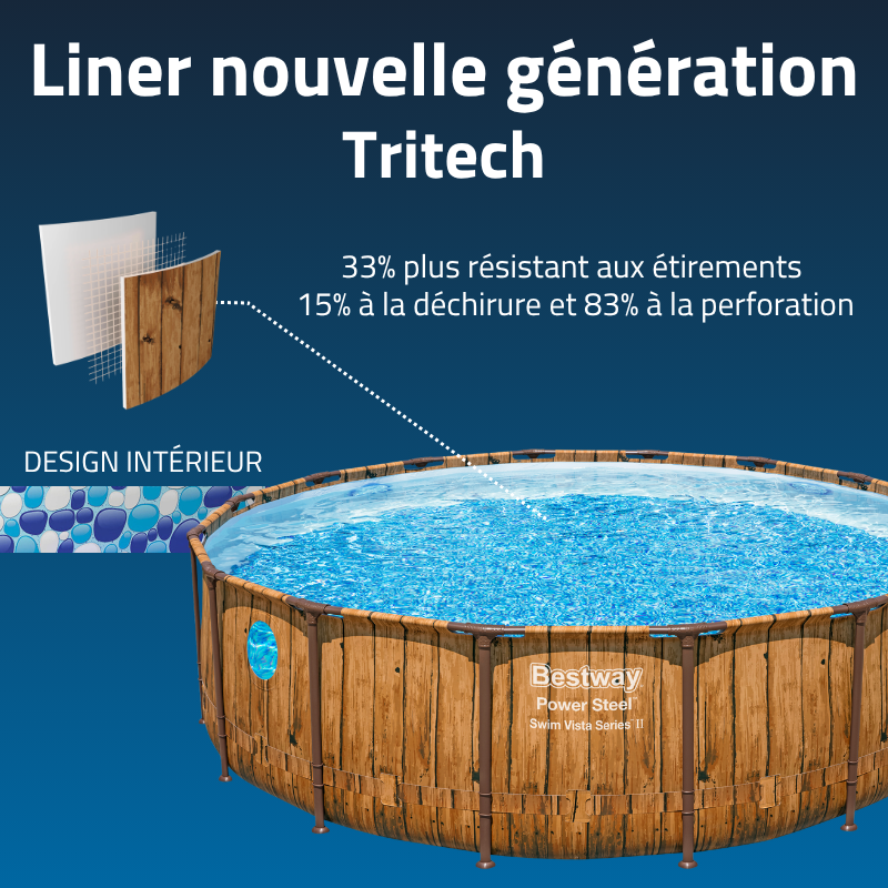 Piscine Tubulaire Ronde Bestway Power Steel Swim Vista 488x122