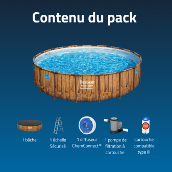 Piscine Tubulaire Ronde Bestway Power Steel Swim Vista 549x122
