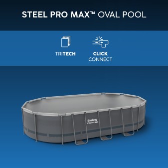 Piscine Tubulaire Ovale Bestway Steel Pro Max 549x274 Grise