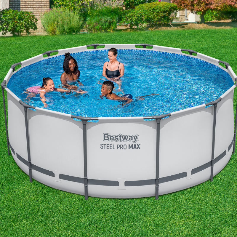 Piscine Tubulaire Ronde Bestway Steel Pro Max 366x122 Grise