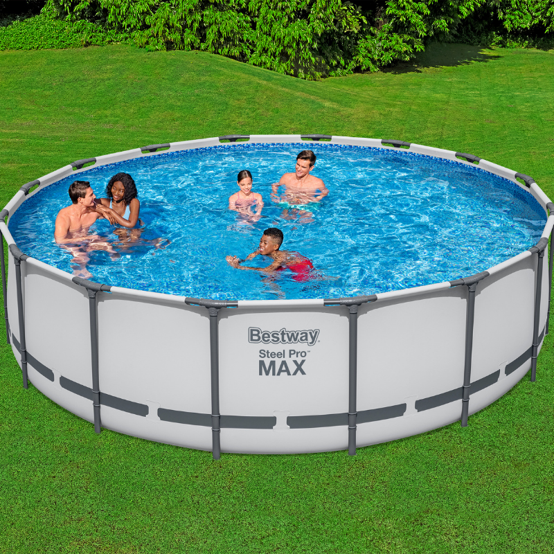 Piscine Tubulaire Ronde Bestway Steel Pro Max 488x122 Grise