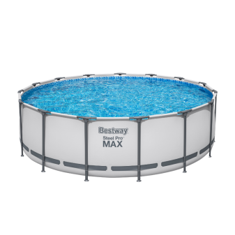 Piscine Tubulaire Ronde Bestway Steel Pro Max 457x122 Grise