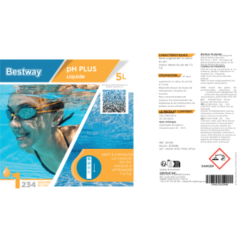 pH Plus Liquide 5 Litres Augmentateur de pH Équilibre de l'eau Bestway