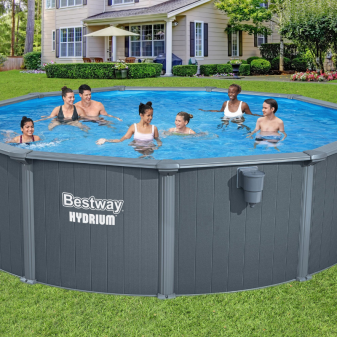 Piscine acier ronde Bestway Hydrium 488 x 130 cm gris foncé