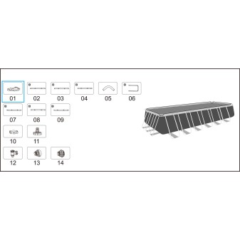 Liner pour piscine Steel Pro Max  - 488 x 305 x 107 cm