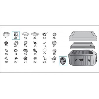 Pompe de filtration pour Lay-Z Spa HydroJet Pro WiFi- 2021
