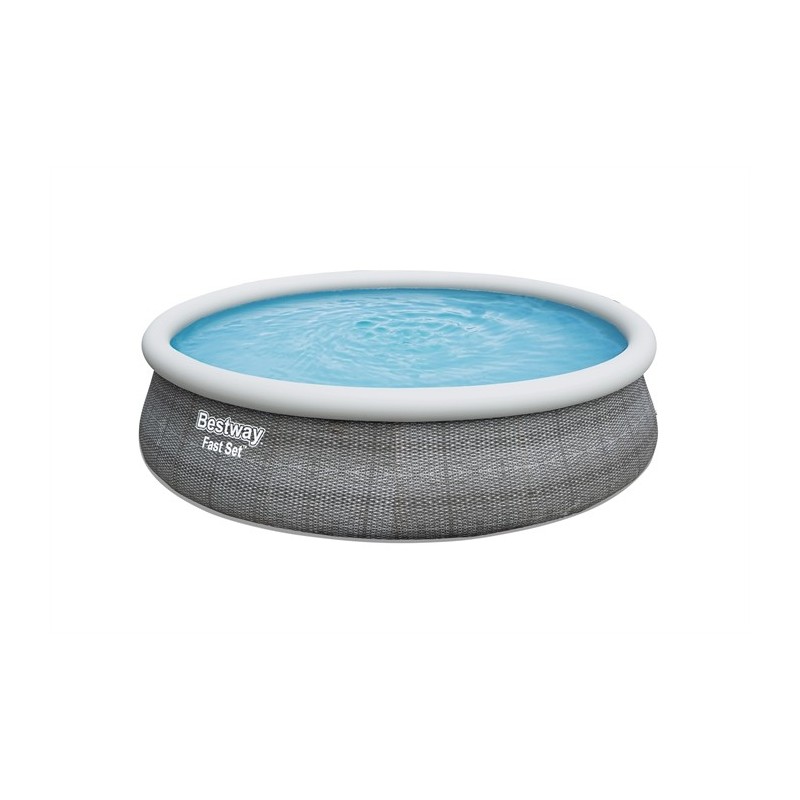 Liner pour piscine autoportée Fast Set - 457 x 107 cm - aspect rotin gris