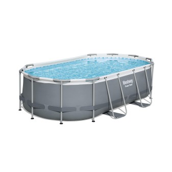Piscine Tubulaire Ovale Bestway Power Steel 427x250 Grise