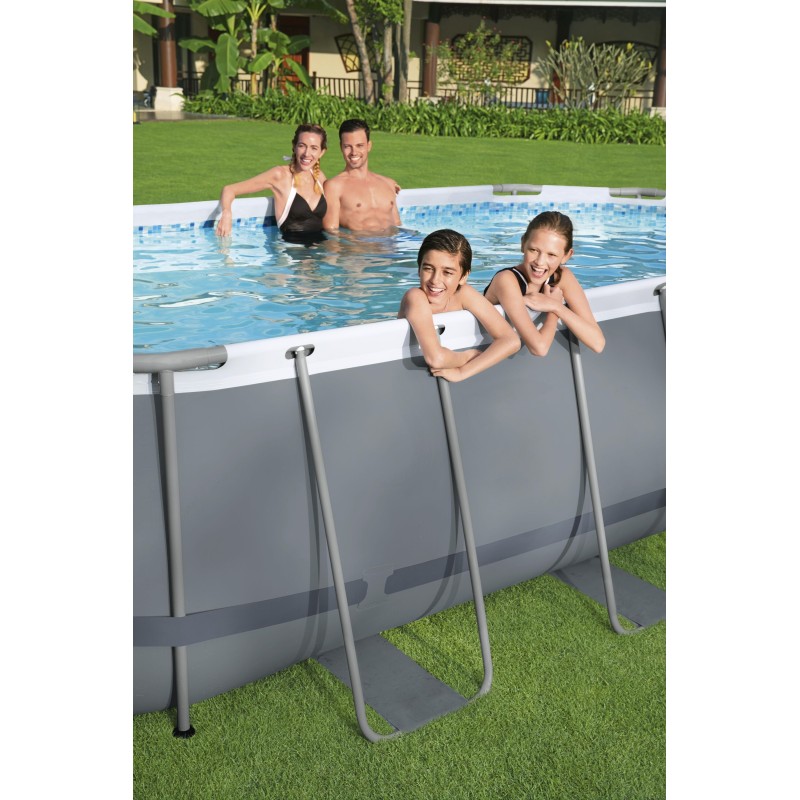 Piscine Tubulaire Ovale Bestway Power Steel 427x250 Grise