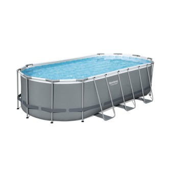 Piscine Tubulaire Ovale Bestway Power Steel 549x274 Grise