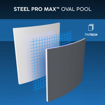 Piscine Tubulaire Ovale Bestway  Steel Pro Max™ 549x274 Grise