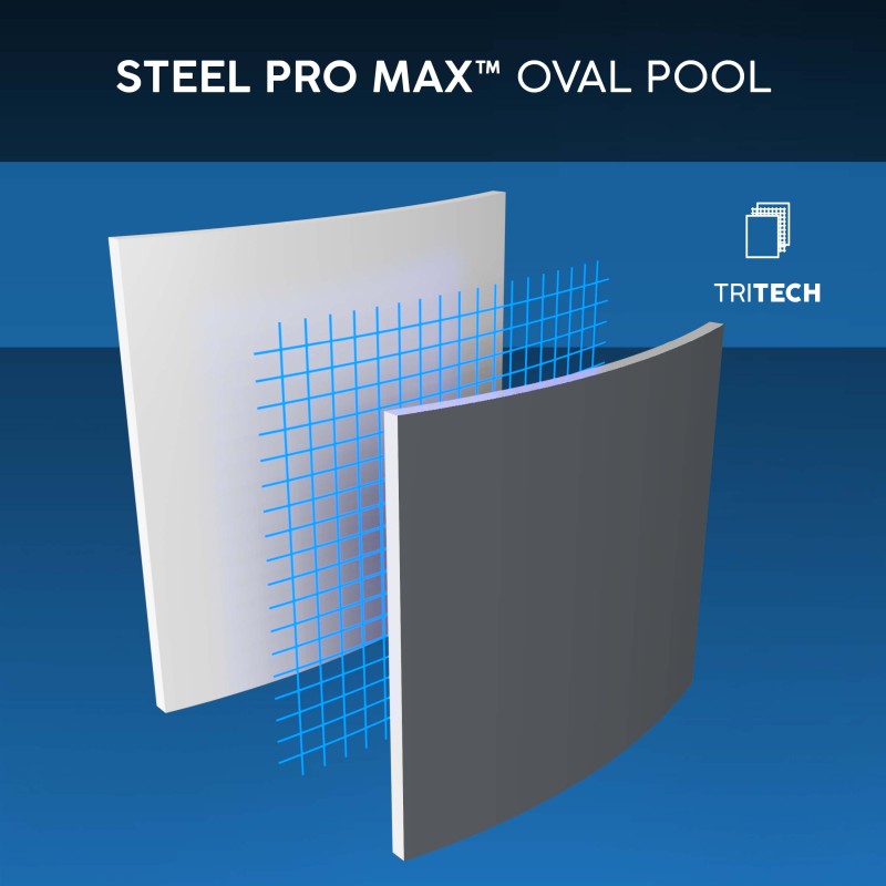 Piscine Tubulaire Ovale Bestway  Steel Pro Max™ 549x274 Grise