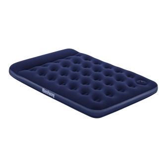 Matelas gonflable camping 2 places 191x137x22cm pompe à pied
